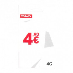 CARTE SIM PRÉPAYÉE SYMA 4€ DE CRÉDIT INCLUS