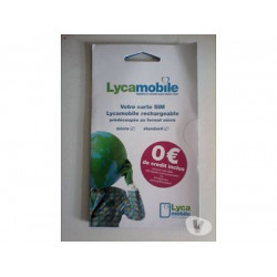 carte sim prepayee lycamobile neuve (reseau bouygues) sans crédit