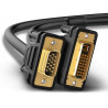 Actif DVI vers VGA, YIWENTEC DVI-I M DVI 24 + 5 vers VGA mâle avec puce câble Ad