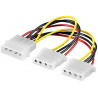 doubleur alim molex 5 1/4 Male vers 2 x molex 5 1/4 Femelle et 3 1/2 F