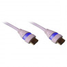 Cordon HDMI 2.0 Ethernet 3m A-A M-M Blanc/bleu