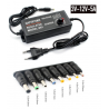 Adaptateur d'alimentation réglable, 3V - 12V 5A avec connecteurs
