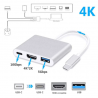 TYPE C TO HDMI 3 IN 1 ADAPTER 4K USB 3.0