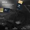 Display Port 2.0 Mâle à Mâle Câble Tressé 2M