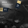 Display Port 2.0 Mâle à Mâle Câble Tressé 3M