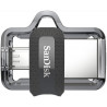 SanDisk Ultra Dual m3.0 - Disque double avec connecteur micro-USB à une extrémité et connecteur USB 3.0, 128 Go