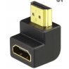 HDMI mâle vers HDMI femelle Coudé adaptateur convertisseur extender 90 degrés Angle pour 1080 P HDTV Vertial 90 degrés