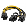 6 PCIe - 2 x PCIe 8 (6 + 2) broches carte mère graphique carte vidéo PCI-e Splitter Hub câble d'extension d'alimentation