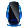 Support avec charge a induction automatique + adapt. magnétique FORCELL HS1 Qi 15W bleu