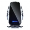 Support avec charge a induction automatique + adapt. magnétique FORCELL HS1 Qi 15W argent