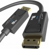 3 m – Câble DisplayPort, DP 1.4, certifié VESA (8K à 60 Hz, 144 Hz, HDR10 – idéal pour Les moniteurs de Gaming, Freesync/G-Sync