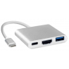 Thunderbolt 3 adaptateur USB Type C Hub compatible HDMI 4K support Samsung Dex mode USB-C Dock avec PD pour MacBook Pro/Air 2021