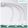 Câble 3 en 1 USB-C vers micro usb / USB-C / lightning 12W 2.4A TOTU