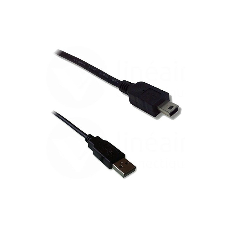 Cordon USB A/mini 5p 1.5m + Ferrite