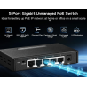 Zixel Poe Gigabit Switch 5 Ports 4 Ports Poe 1000Mbps Liaison Montante 1 Gigabit ieee8023af at Alimentation 65w Mini boitier