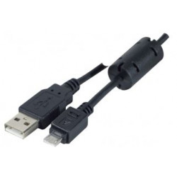 Cordon USB 2.0 A / micro A noir - 1,8 m