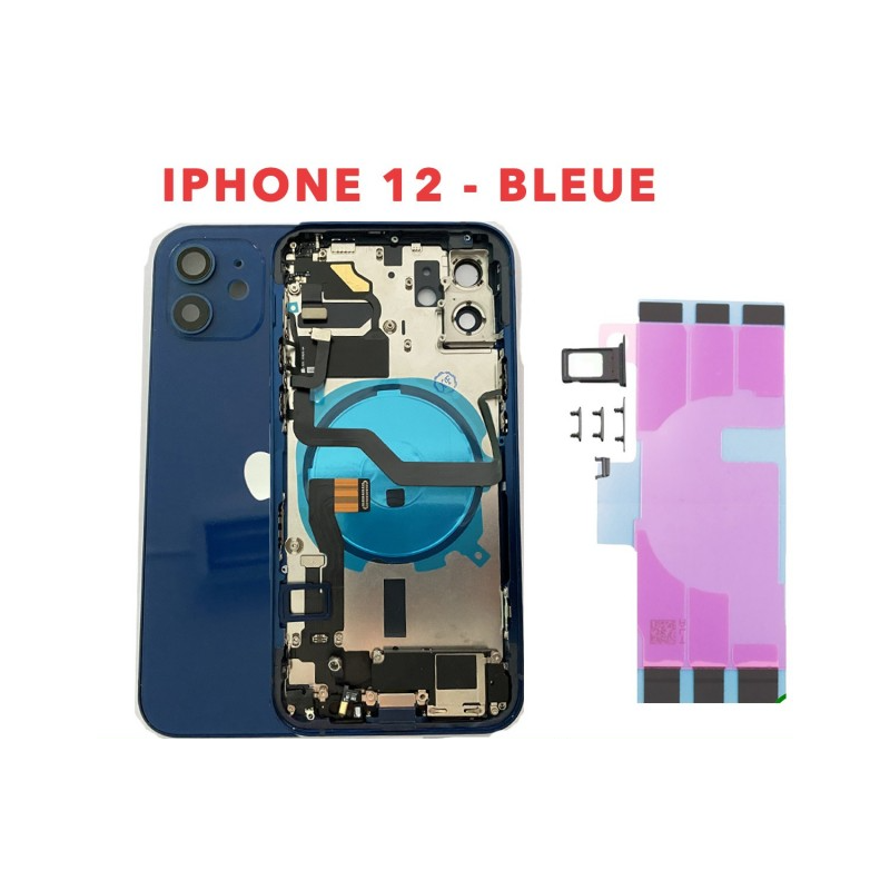 Châssis Arrière Complet pour iPhone 12 - Bleu