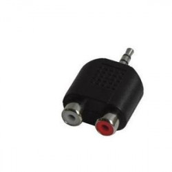 Adaptateur mini jack 3,5 mm mâle vers 2 x RCA femelle