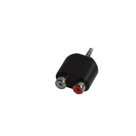 Adaptateur mini jack 3,5 mm mâle vers 2 x RCA femelle