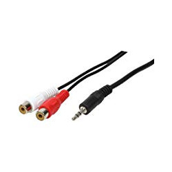 Cable audio stereo Jack /2*RCA F, 5m
