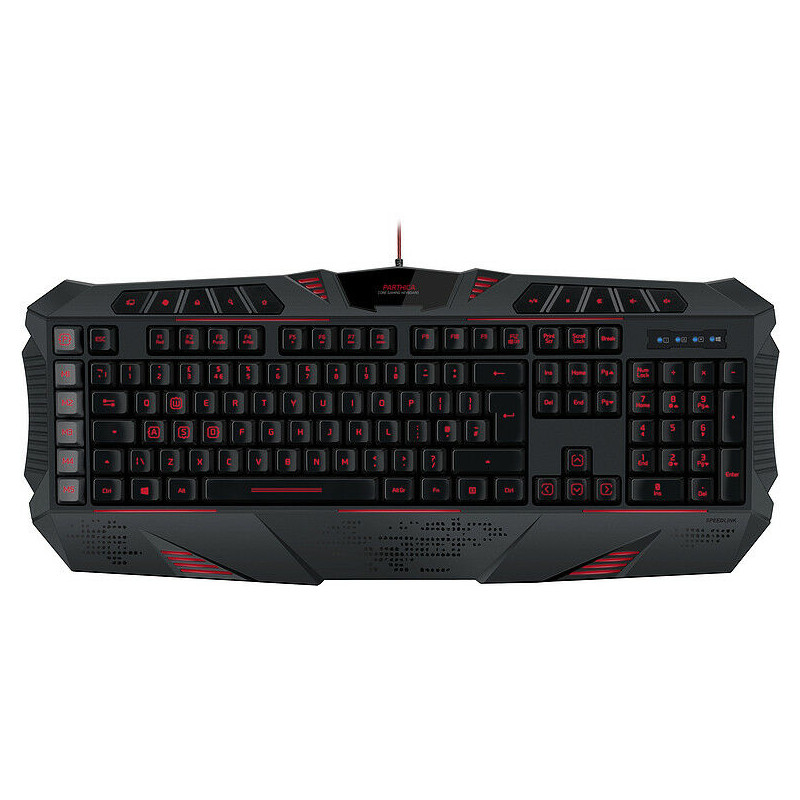 Speedlink Clavier à  rétro-éclairage multicolore speedlink Parthica pour gamer (azerty, français)