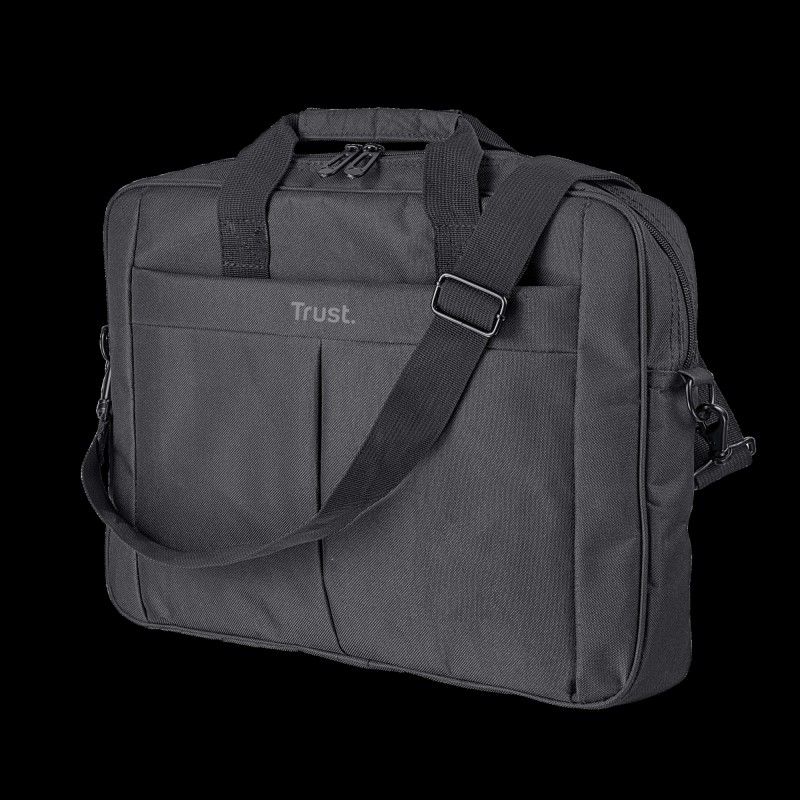 Trust Primo Sacoche pour Ordinateur Portable, Jusqu'à 16" avec 2 Poches de Rangement, Intérieur Rembourré, Sac Mince pour Voyage