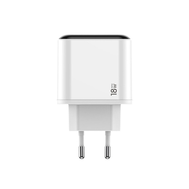 Chargeur secteur 18W 2 USB + câble Type-C TOTU