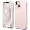 Topme Coque en Silicone pour iPhone 13 Mini (5.4" inches), [ Etui Housse de Téléphone de Style Bord Doré] - Rose