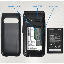 Qubo 4G Téléphone Senior à Clapet pour Personnes Âgées, Grandes Touches, Bouton SOS, Double SIM, Charge USB-C
