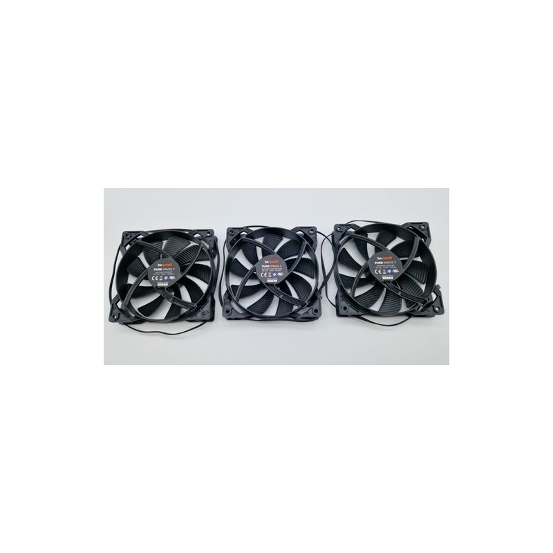 BE QUIET Lot de 3 Ventilateurs de Boitier Pure Wings 2 PWM 12 cm 1500tr/min Noir