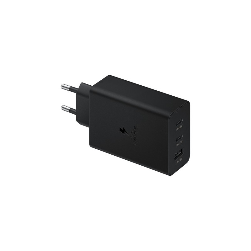SAMSUNG - Adaptateur Secteur Trio avec 2 USB-C et 1 USB-A 65 W Noir