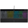 CORSAIR Clavier de Jeu Filaire Membrane K55 RGB Pro AZERTY 6 Touches Macro Noir
