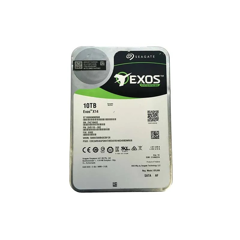 Disque dur Seagate Exos X14 10 To 3,5" SATA 6 Gb/s 7200 tr/min ST10000NM0568