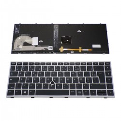 Clavier AZERTY rétroéclairé HP EliteBook 840 G5 / 840 G6 / 745 G5 / 745 G6 avec pointeur
