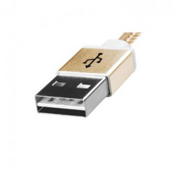 Câble USB type A vers Micro B mâle, 1mètre, or