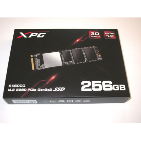 ADATA XPG Sx6000 M.2-2280 256gb PCIe 3d Nano NVMe SSD Solid State Drive