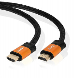Ibra Orange hdmi Cable 1.5M - UHD HDMI 2.0 (4k @ 60Hz) -18Gbps-28AWG