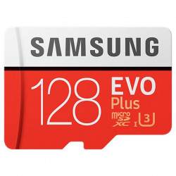 Samsung Mémoire 128Go EVO Plus MicroSDHC 100Mo/s UHS-l (U1) Classe 10