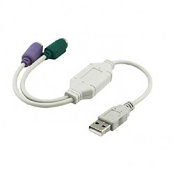 USB Male à PS/2 PS2 Convertisseur Femelle Câble Adaptateur Convertisseur