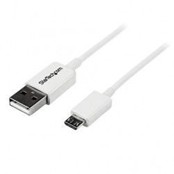 CABLE MICRO USB 50CM BLANC