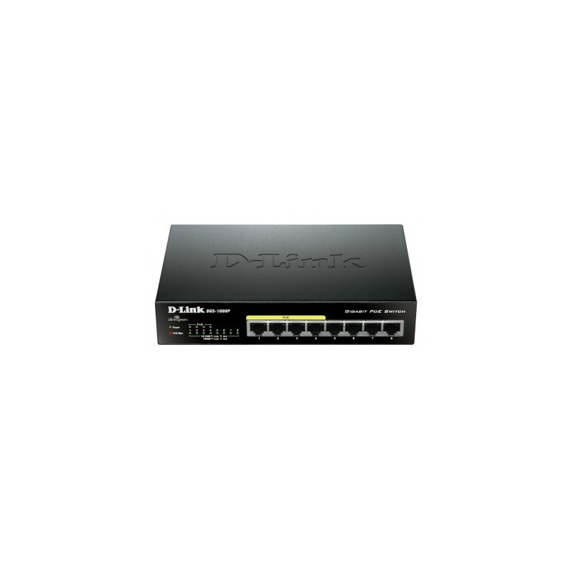 D-Link DGS-1008P - Switch 8 puertos 10/100/1000